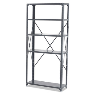 Safco® Commercial Steel Shelving Unit, Five-Shelf, 36w x 12d x 75h, Dark Gray (SAF6265)