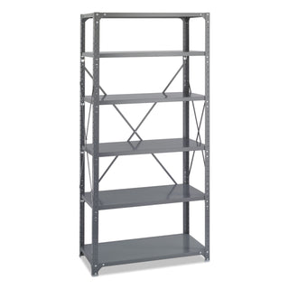 Safco® Commercial Steel Shelving Unit, Six-Shelf, 36w x 18d x 75h, Dark Gray (SAF6269)