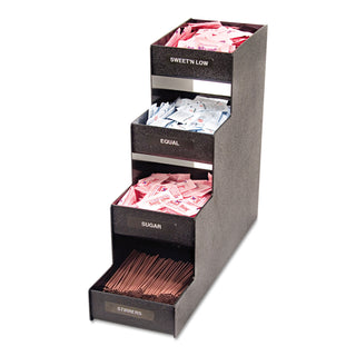 Vertiflex® Commercial Grade Narrow Condiment Organizer, 6w x 19d x 15 7/8h, Black (VRTVFC1916RC)
