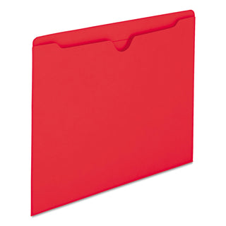 Smead™ Colored File Jackets with Reinforced Double-Ply Tab, Straight Tab, Letter Size, Red, 100/Box (SMD75509)
