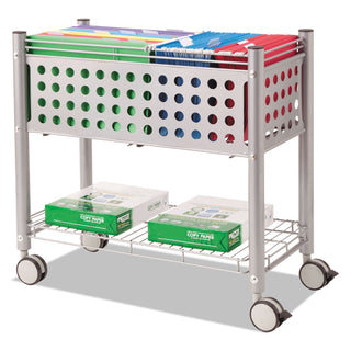 Vertiflex® Smartworx File Cart, One-Shelf, 28.25w x 13.75d x 27.38h, Matte Gray (VRTVF52000)