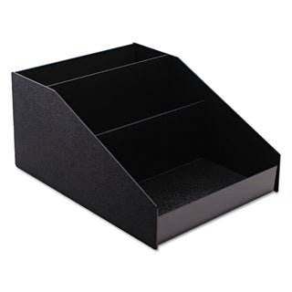Vertiflex® Commercial Grade Horizontal Condiment Organizer, 12w x 16d x 7 1/2h, Black (VRTVFCC1200)
