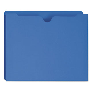 Smead™ Colored File Jackets with Reinforced Double-Ply Tab, Straight Tab, Letter Size, Blue, 50/Box (SMD75562)