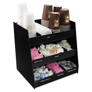 Vertiflex® Commercial Grade Vertical Condiment Organizer, 14 1/2w x 11 3/4d x 15h, Black (VRTVFC1515)