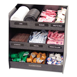 Vertiflex® Commercial Grade Vertical Condiment Organizer, 14 1/2w x 11 3/4d x 15h, Black (VRTVFC1515)