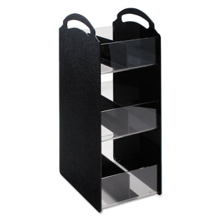 Vertiflex® Commercial Grade Compact Condiment Organizer, 6 1/8w x 8d x 18h, Black (VRTVFCT18)