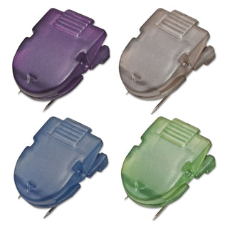 Advantus Wall Clips for Fabric Panels, 40 Sheets, Assorted Metallic Colors, 20/Box (AVT75338)