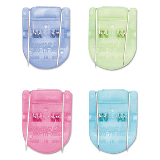 Advantus Wall Clips for Fabric Panels, 40 Sheets, Assorted Cool Colors, 50/Box (AVT75336)