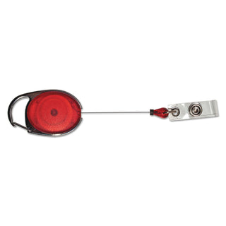 Advantus Carabiner-Style Retractable ID Card Reel, 30" Extension, Assorted, 20/Pack (AVT75552)