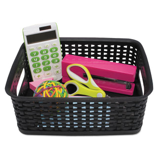 Advantus Weave Bins, 13.63 x 10.75 x 9, Black, 3/Pack (AVT40329)