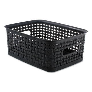 Advantus Weave Bins, 13.63 x 10.75 x 9, Black, 3/Pack (AVT40329)