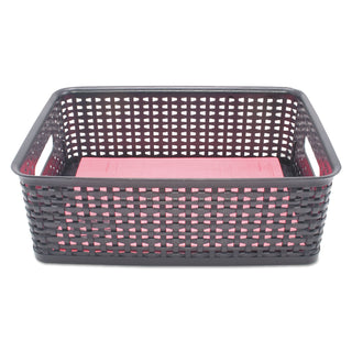 Advantus Weave Bins, 14.25 x 10.25 x 4.75, Black, 2/Pack (AVT40327)