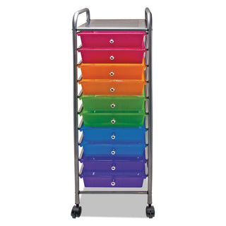 Advantus Portable Drawer Organizer, 13w x 15.38d x 37.75h, Assorted/Matte Gray (AVT34004)