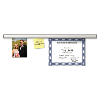 Advantus Display Rail, 48&quot; Long, 1-1/2&quot; High, Satin Aluminum Finish (AVT2010)