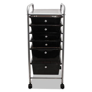 Advantus Portable Drawer Organizer, 13w x 15.38d x 32.13h, Smoke/Matte Gray (AVT34005)