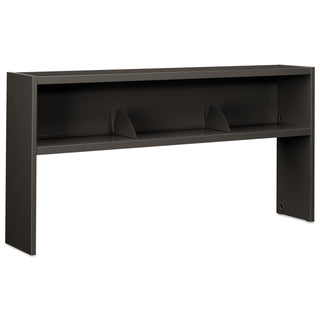 HON® 38000 Series Stack On Open Shelf Hutch, 72w x 13.5d x 34.75h, Charcoal (HON386572NS)