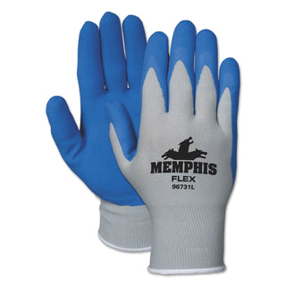 MCR™ Safety Memphis Flex Seamless Nylon Knit Gloves, Medium, Blue/Gray, Pair (CRW96731M) (CRW96731M)