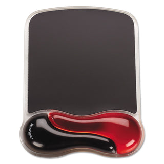 Kensington® Duo Gel Wave Mouse Pad Wrist Rest, Red (KMW62402)