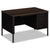 HON® Metro Classic Right Pedestal Desk, 48w x 30d x 29.5h, Mocha/Black (HONP3251RMOP)