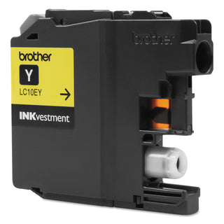 Brother LC10EY INKvestment Super High-Yield Ink, 1200 Page-Yield, Yellow (BRTLC10EY)