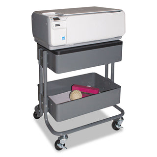 Vertiflex® Multi-Use Storage Cart/Stand-Up Workstation, 15.25w x 11.25d x 18.5 to 39h, Gray (VRTVF51025)