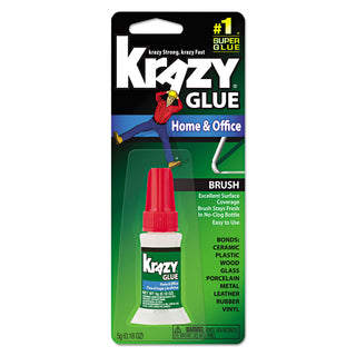 Krazy Glue® All Purpose Brush-On Krazy Glue, 0.18 oz, Dries Clear (BORKG94548R)