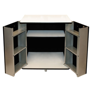 Vertiflex® Refreshment Stand, Two-Shelf, 29.5w x 21d x 33h, Black/White (VRT35157)