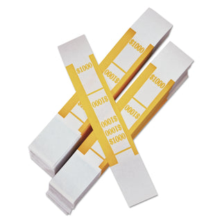 Iconex™ Color-Coded Kraft Currency Straps, $10 Bill, $1000, Self-Adhesive, 1000/Pack (ICX94190064)