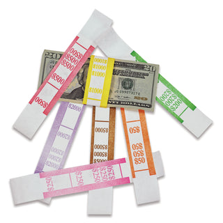 Iconex™ Color-Coded Kraft Currency Straps, Dollar Bill, $50, Self-Adhesive, 1000/Pack (ICX94190059)