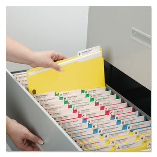 Smead™ Top Tab Colored 2-Fastener Folders, 1/3-Cut Tabs, Letter Size, Assorted, 50/Box (SMD11975)