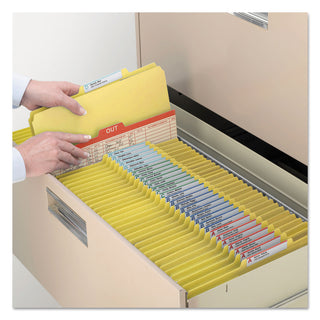 Smead™ Colored Pressboard Folders with Two SafeSHIELD Coated Fasteners, 1/3-Cut Tabs, Letter Size, Yellow, 25/Box (SMD14939)