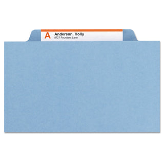 Smead™ Expanding Recycled Heavy Pressboard Folders, 1/3-Cut Tabs, 1" Expansion, Letter Size, Blue, 25/Box (SMD21530)