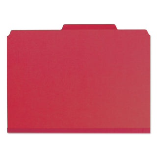 Smead™ Expanding Recycled Heavy Pressboard Folders, 1/3-Cut Tabs, 1" Expansion, Letter Size, Bright Red, 25/Box (SMD21538)