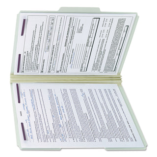 Smead™ Recycled Pressboard Folders with Two SafeSHIELD Coated Fasteners, 1/3-Cut Tabs, 3" Expansion, Legal Size, Gray-Green, 25/Box (SMD19944)