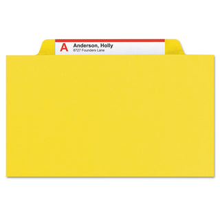 Smead™ Expanding Recycled Heavy Pressboard Folders, 1/3-Cut Tabs, 1" Expansion, Letter Size, Yellow, 25/Box (SMD21562)