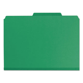Smead™ Expanding Recycled Heavy Pressboard Folders, 1/3-Cut Tabs, 1" Expansion, Letter Size, Green, 25/Box (SMD21546)