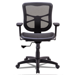 Alera® Elusion Series Mesh Mid-Back Swivel/Tilt Chair, Supports up to 275 lbs., Black Seat/Black Back, Black Base (ALEEL42B18)