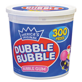 Dubble Bubble Bubble Gum, Original Pink, 300/Tub (TOO16403)