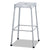 Safco® Bar-Height Steel Stool, 29" Seat Height, Supports up to 250 lbs., Silver Seat/Silver Back, Silver Base (SAF6606SL)