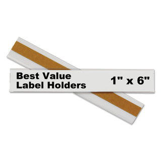 C-Line® Self-Adhesive Label Holders, Top Load, 1 x 6, Clear, 50/Pack (CLI87627)