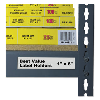 C-Line® Self-Adhesive Label Holders, Top Load, 1 x 6, Clear, 50/Pack (CLI87627)