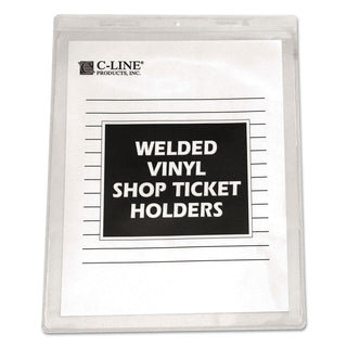 C-Line® Clear Vinyl Shop Ticket Holders, Both Sides Clear, 15 Sheets, 8 1/2 x 11, 50/BX (CLI80911)