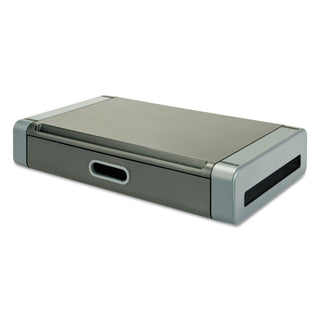 Kantek Monitor Riser, 19 x 11 x 4, Black/Gray (KTKMS760)