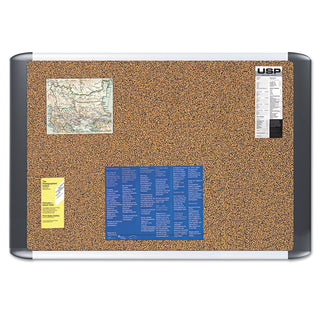 MasterVision™ Tech Cork Board, 24x36, Silver/Black Frame (BVCMVI030501)
