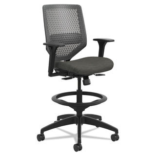 HON® Solve Series ReActiv Back Task Stool, 33" Seat Height, Supports up to 300 lbs., Ink Seat/Charcoal Back, Black Base (HONSVSR1ACLC10T)
