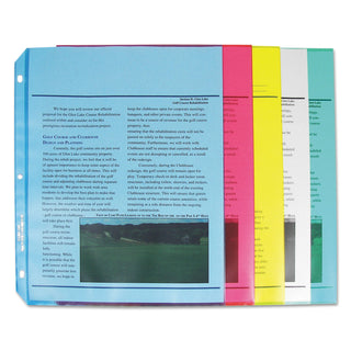 C-Line® Colored Polypropylene Sheet Protectors, Assorted Colors, 2", 11 x 8 1/2, 50/BX (CLI62010)