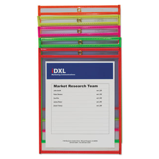 C-Line® Neon Stitched Shop Ticket Holders, 9 x 12, 25 per box, Assorted Colors (CLI43910)