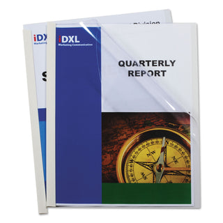 C-Line® Report Covers with Binding Bars, Vinyl, Clear, 1/8" Capacity, 50/Box (CLI32557)