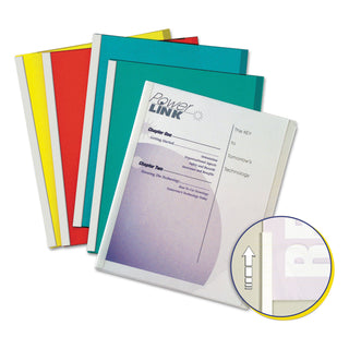 C-Line® Report Covers with Binding Bars, Vinyl, Assorted, 8 1/2 x 11, 50/BX (CLI32550)