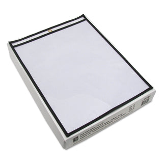 C-Line® Shop Ticket Holders, Stitched, Both Sides Clear, 75 Sheets, 11 x 14, 25/Box (CLI46114)